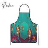 Ramadan Decoration Baking Anti-Hot Oven Pat Gloves Mat Eid Mubarak Kitchen Aprons For Party Islamic