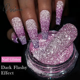 Reflective Flash Glitter Powder Temperature Color-Change Holographic Nail Uv Gel Polish Chrome
