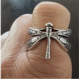 Retro Creativity Dragonfly Shape Ring Brand Women Simple For Multiple Occasions Party Jewelry 2021