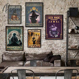 Retro Halloween Posters In A World Full Of Princess Be Witch Canvas Painting Vintage Wall Pictures