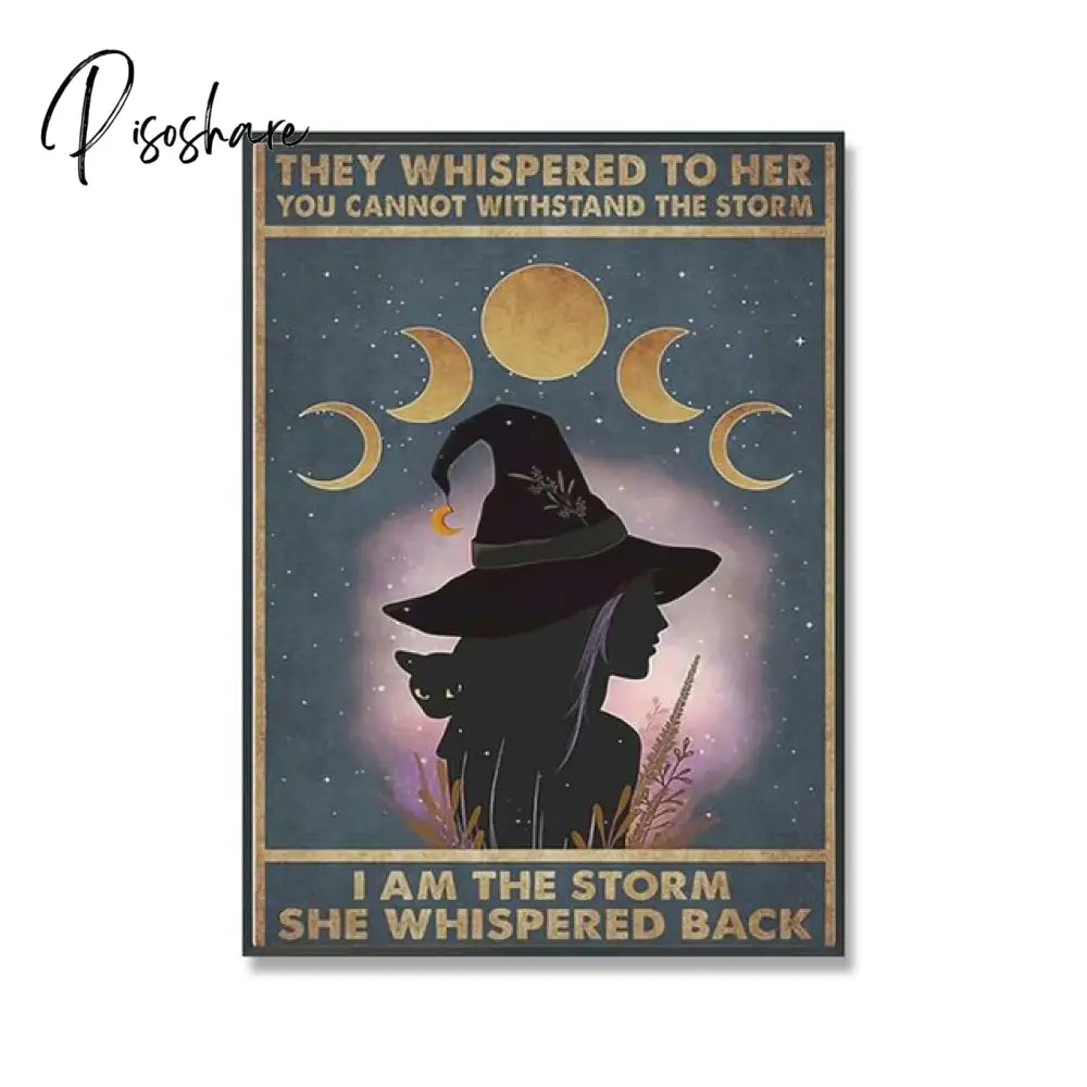 Retro Halloween Posters In A World Full Of Princess Be Witch Canvas Painting Vintage Wall Pictures