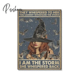 Retro Halloween Posters In A World Full Of Princess Be Witch Canvas Painting Vintage Wall Pictures