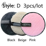 Reusable Makeup Remover Pads Wipes 3Pcs Microfiber Make Up Removal Pad Sponge Cleaning Tool Mix-D1