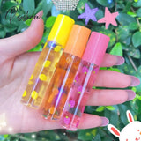 Rolling Transparent Fruit Lip Gloss Plumping Jelly Liquid Lipstick Long Lasting Moisturizing
