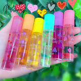 Rolling Transparent Fruit Lip Gloss Plumping Jelly Liquid Lipstick Long Lasting Moisturizing