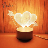 Romantic Love 3D Acrylic Led Lamp For Home Children’s Night Light Table Birthday Party Decor