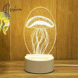 Romantic Love 3D Acrylic Led Lamp For Home Children’s Night Light Table Birthday Party Decor