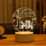 Romantic Love 3D Acrylic Led Lamp For Home Children’s Night Light Table Birthday Party Decor