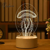 Romantic Love 3D Acrylic Led Lamp For Home Children’s Night Light Table Birthday Party Decor