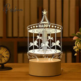 Romantic Love 3D Acrylic Led Lamp For Home Children’s Night Light Table Birthday Party Decor