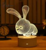 Romantic Love 3D Acrylic Led Lamp For Home Children’s Night Light Table Birthday Party Decor