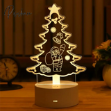 Romantic Love 3D Lamp Heart-Shaped Acrylic Led Night Light Tree Decorative Table Valentine’s Day