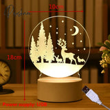 Romantic Love 3D Lamp Heart-Shaped Acrylic Led Night Light Tree Decorative Table Valentine’s Day