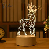 Romantic Love 3D Lamp Heart-Shaped Acrylic Led Night Light Tree Decorative Table Valentine’s Day