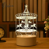 Romantic Love 3D Lamp Heart-Shaped Acrylic Led Night Light Tree Decorative Table Valentine’s Day