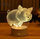 Romantic Love 3D Lamp Heart-Shaped Acrylic Led Night Light Tree Decorative Table Valentine’s Day