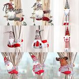 Santa Elk Christmas Curtain Buckle Merry Decoration For Home Gift Xmas Navidad Noel Happy New Year