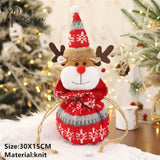 Santa Velvet Gift Bags Christmas Apple Candy Bag Decorations For Home Navidad Noel Xmas Ornaments