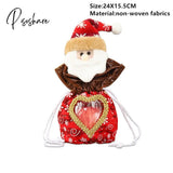 Santa Velvet Gift Bags Christmas Apple Candy Bag Decorations For Home Navidad Noel Xmas Ornaments