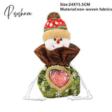 Santa Velvet Gift Bags Christmas Apple Candy Bag Decorations For Home Navidad Noel Xmas Ornaments