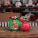 Santa Velvet Gift Bags Christmas Apple Candy Bag Decorations For Home Navidad Noel Xmas Ornaments