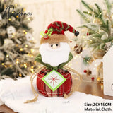 Santa Velvet Gift Bags Christmas Apple Candy Bag Decorations For Home Navidad Noel Xmas Ornaments