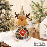 Santa Velvet Gift Bags Christmas Apple Candy Bag Decorations For Home Navidad Noel Xmas Ornaments