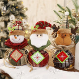 Santa Velvet Gift Bags Christmas Apple Candy Bag Decorations For Home Navidad Noel Xmas Ornaments