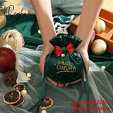 Santa Velvet Gift Bags Christmas Apple Candy Bag Decorations For Home Navidad Noel Xmas Ornaments