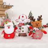 Santa Velvet Gift Bags Christmas Apple Candy Bag Decorations For Home Navidad Noel Xmas Ornaments