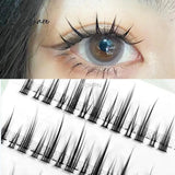 Segmented Little Devil False Eyelashes Bridal Makeup Fairy Hair Natural Imitation Grafting Cos