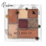 Seven-Color Rose Pink Color Eyeshadow Palette Pearly Matte Glitter Pallete Shiny Earth Eye Shadow