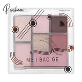 Seven-Color Rose Pink Color Eyeshadow Palette Pearly Matte Glitter Pallete Shiny Earth Eye Shadow