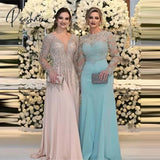 Sexy Luxury Mother Of The Bride Dress Crystals Beading Two Styles Chiffon Plus Size Party Evening