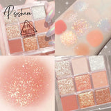 Shimmer Pearlescent Eyeshadow Palette Long-Lasting Waterproof Glitter For Eyes Korean Makeup