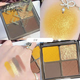 Shimmer Pearlescent Eyeshadow Palette Long-Lasting Waterproof Glitter For Eyes Korean Makeup