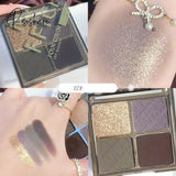 Shimmer Pearlescent Eyeshadow Palette Long-Lasting Waterproof Glitter For Eyes Korean Makeup