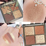 Shimmer Pearlescent Eyeshadow Palette Long-Lasting Waterproof Glitter For Eyes Korean Makeup