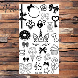 Skull Anchor Halloween Temporary Tattoos For Adults Children Realistic Pirate Panda Compass Fake