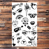 Skull Anchor Halloween Temporary Tattoos For Adults Children Realistic Pirate Panda Compass Fake