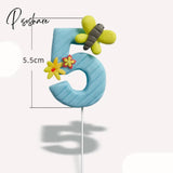 Soft Clay Number Balloon Cake Birthday Topper 1St Party Decorations Kids Baby Shower Girl Happy