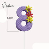 Soft Clay Number Balloon Cake Birthday Topper 1St Party Decorations Kids Baby Shower Girl Happy