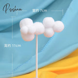 Soft Clay Number Balloon Cake Birthday Topper 1St Party Decorations Kids Baby Shower Girl Happy Sky