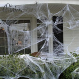 Spider Webs Halloween Decorations With Fake Spiders White Stretch Cobweb For Outdoor And Indoor