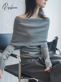 Spring And Autumn Women’s Casual Solid Color Slim Fit Sweater