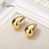 Stainless Steel Hook Earrings For Women Pin Minimalist Chic Baroque Style Elegant Female Jewelry