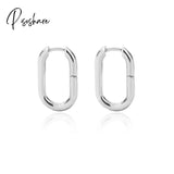 Stainless Steel Hook Earrings For Women Pin Minimalist Chic Baroque Style Elegant Female Jewelry