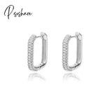 Stainless Steel Hook Earrings For Women Pin Minimalist Chic Baroque Style Elegant Female Jewelry