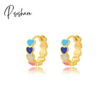 Stainless Steel Hook Earrings For Women Pin Minimalist Chic Baroque Style Elegant Female Jewelry