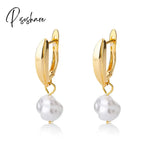 Stainless Steel Hook Earrings For Women Pin Minimalist Chic Baroque Style Elegant Female Jewelry